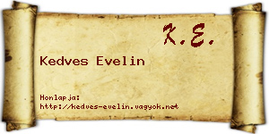 Kedves Evelin névjegykártya
