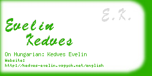 evelin kedves business card